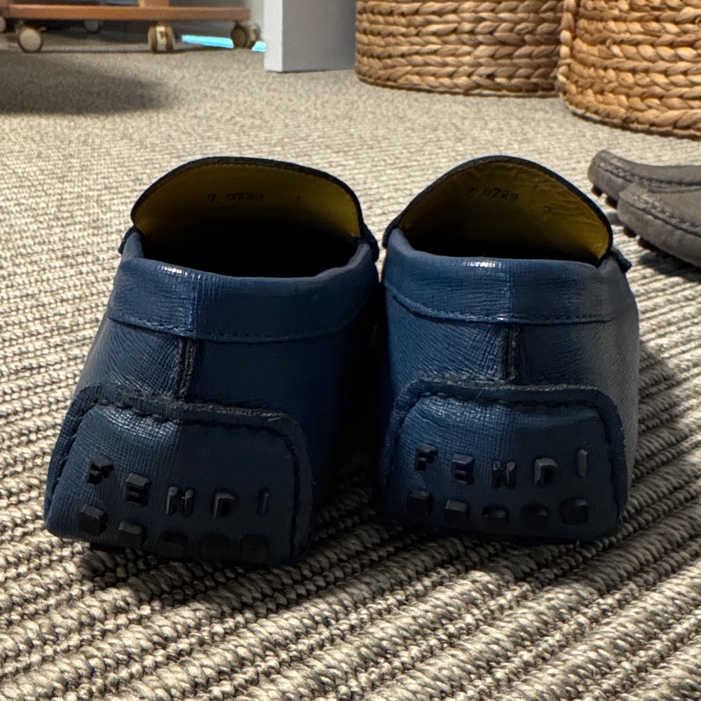 Fendi Men's Navy Slip-On Loafers (Runs Big!) - Picture 4 of 4